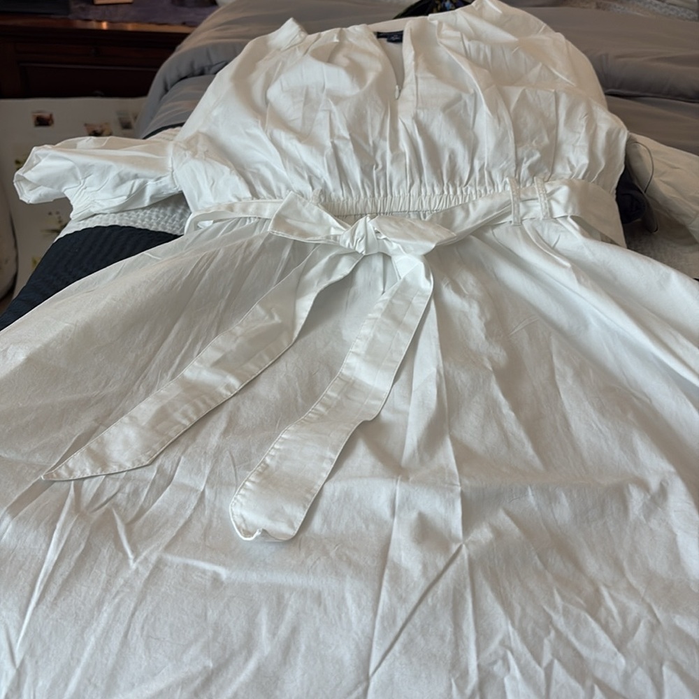 Scoop NYC White Midi Dress beautiful dress for late events - Picture 2 of 5